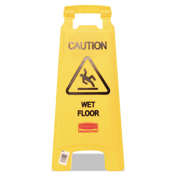 Rubbermaid® Commercial Caution Wet Floor Sign, 11 X 12 X 25, Bright Yellow freeshipping - TVN Wholesale